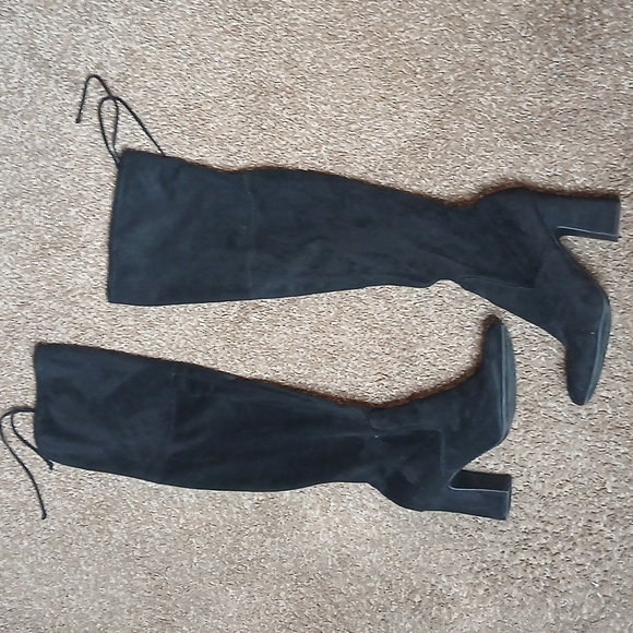 Unisa Shoes - Unisa black knee high chunky heeled boots size 9.5